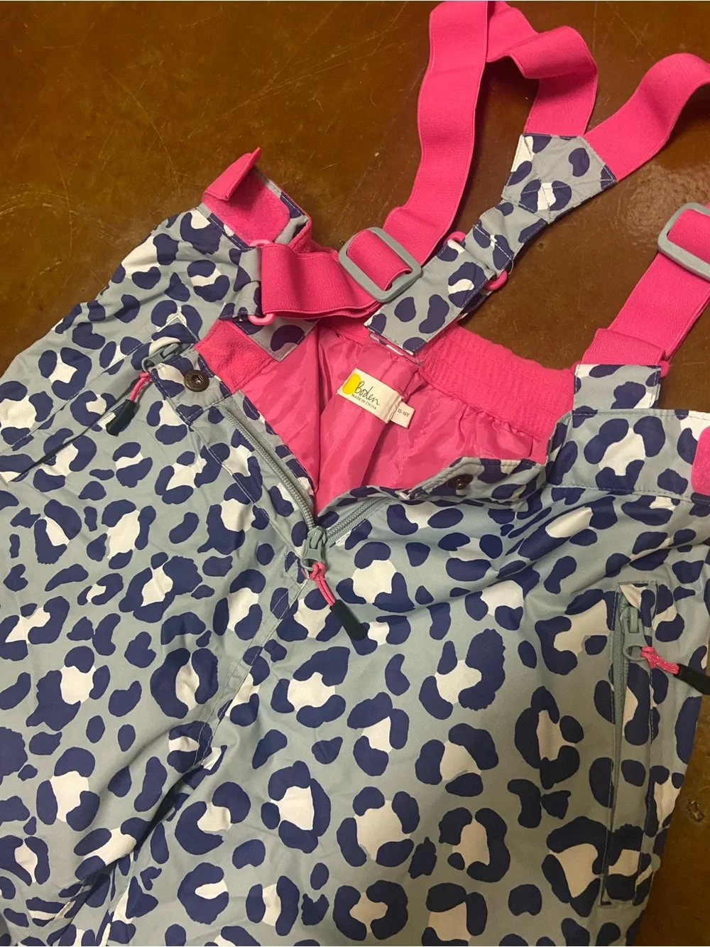 Boden All-Weather Ski Set Jacket & Bib Pants Snow Leopard Pink 15-16Y Snowboard